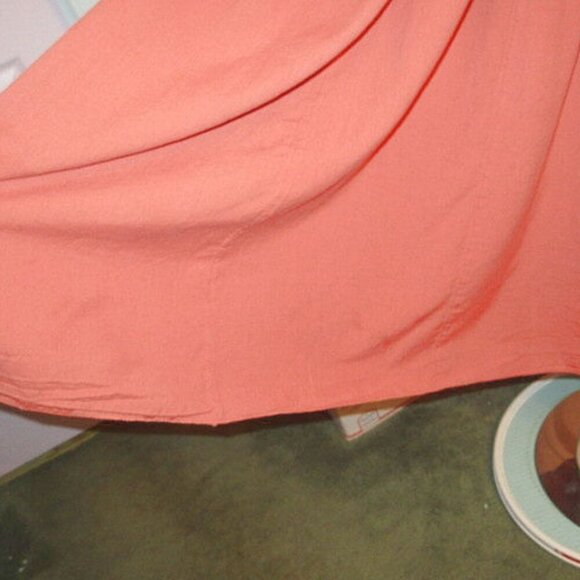 Free People Darling Days Midi Dress Size S Pockets Linen Blend Ruffle Pleated - Picture 5 of 12